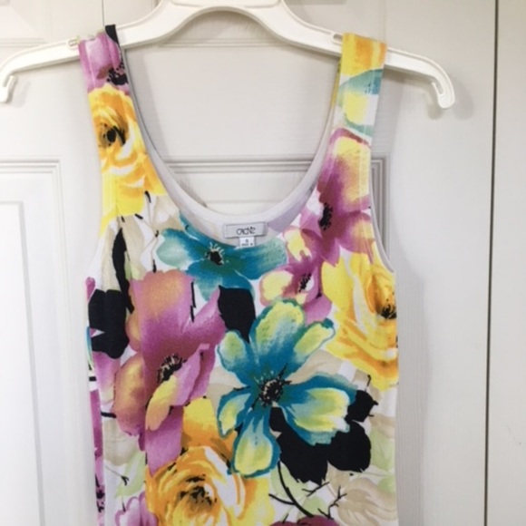 Cache Multi Color Flower Print Tank - Small - Picture 1 of 2